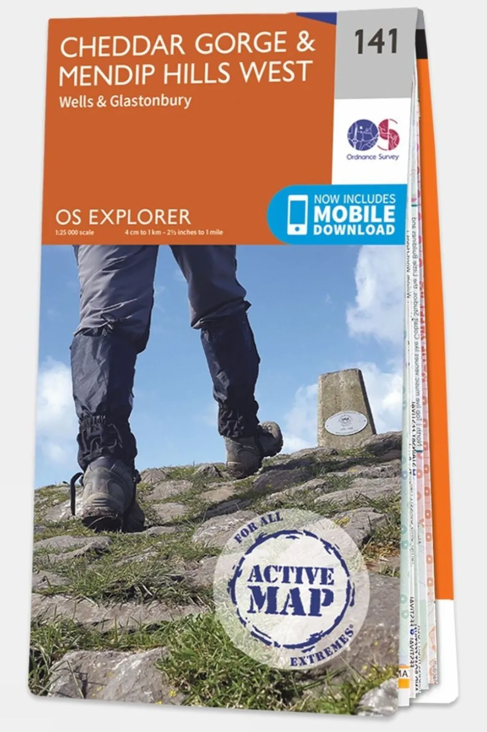 Active Explorer Map 141 Cheddar Gorge and Mendip Hills West