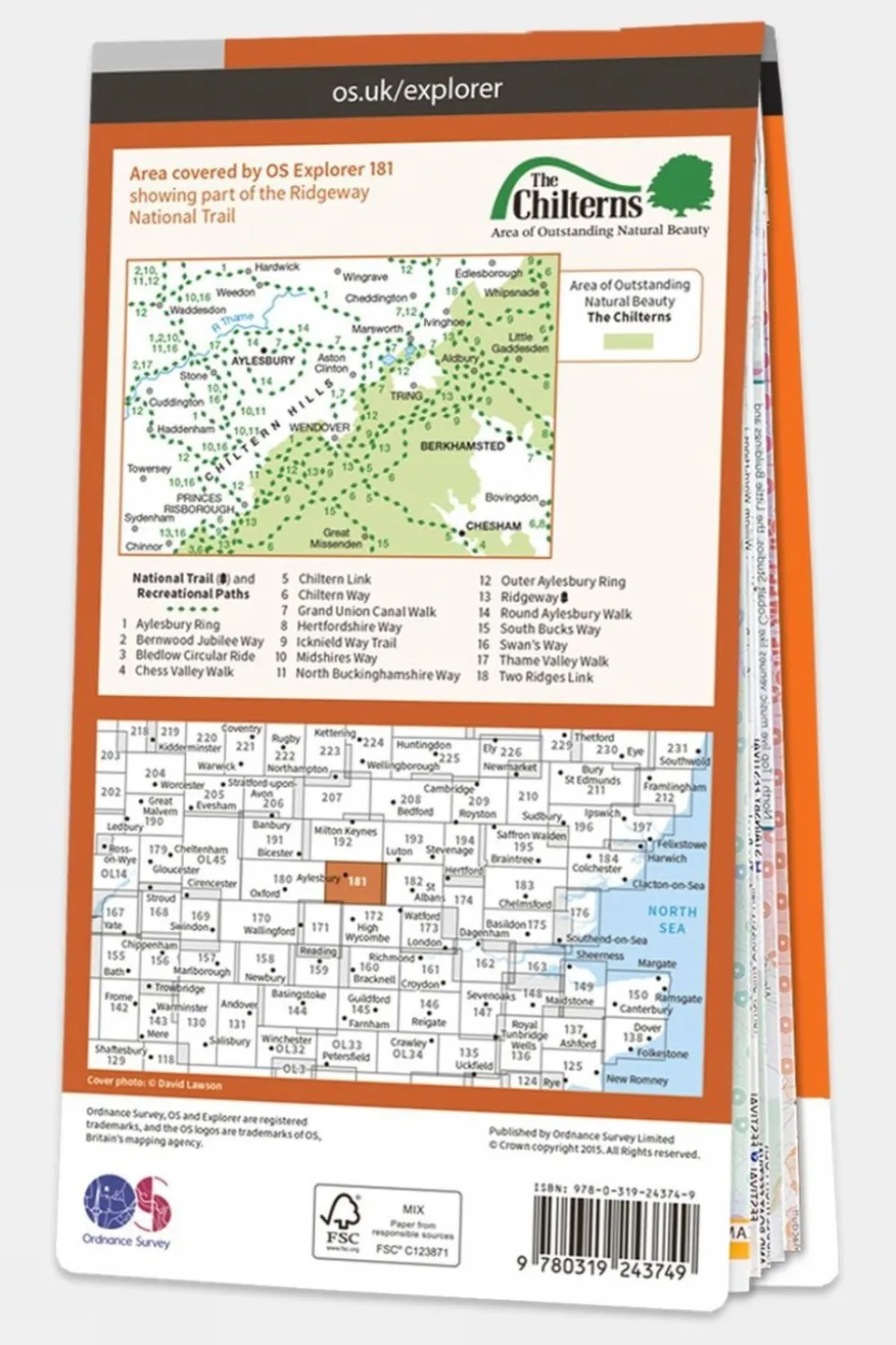Active Explorer Map 181 Chiltern Hills North