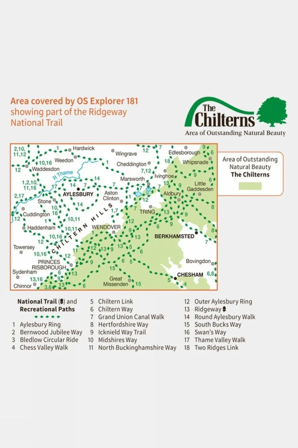 Active Explorer Map 181 Chiltern Hills North