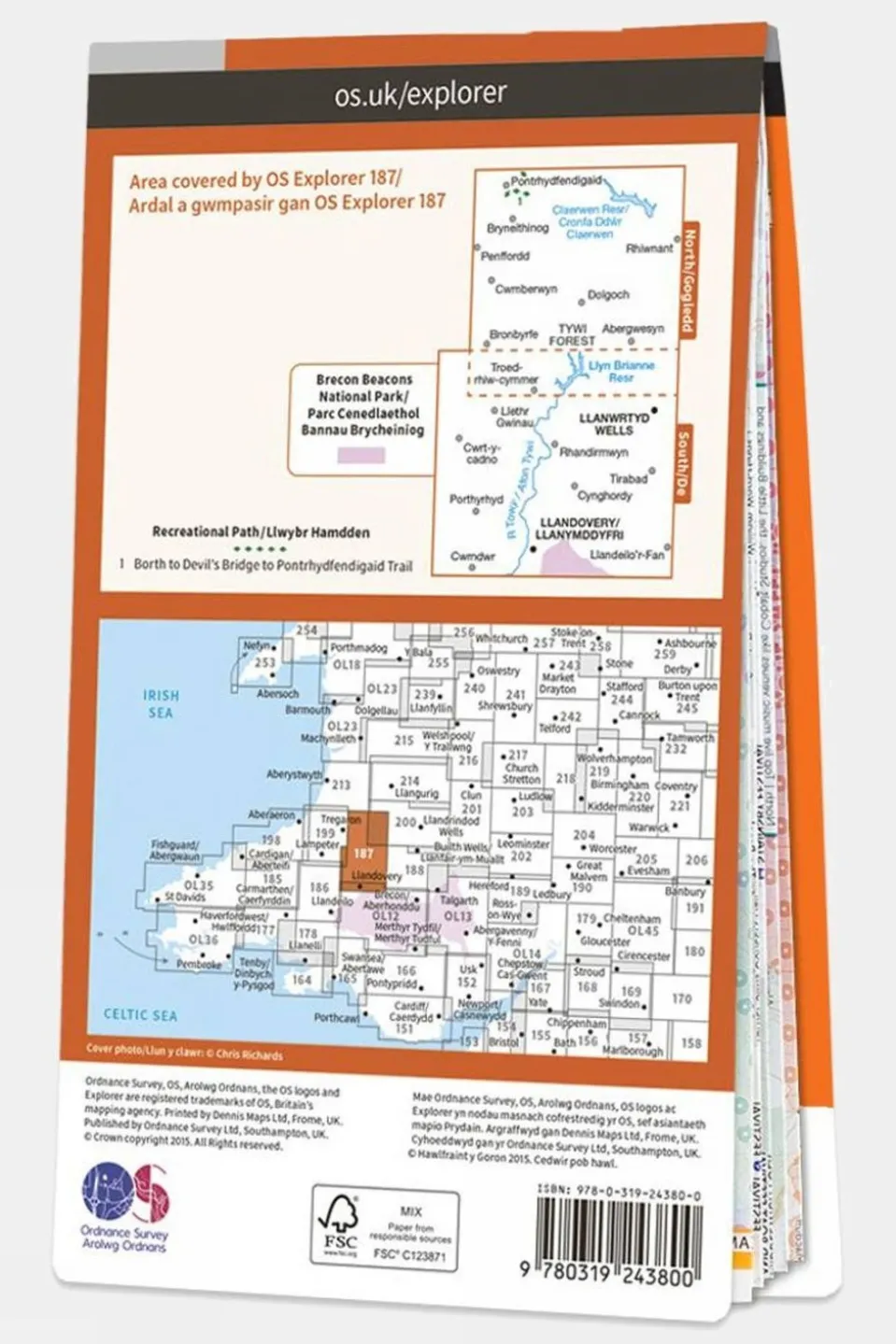 Active Explorer Map 187 Llandovery