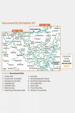 Active Explorer Map 207 Newport Pagnell and Northampton South