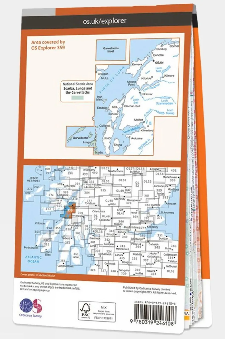 Active Explorer Map 359 Oban, Kerrera and Loch Melfort