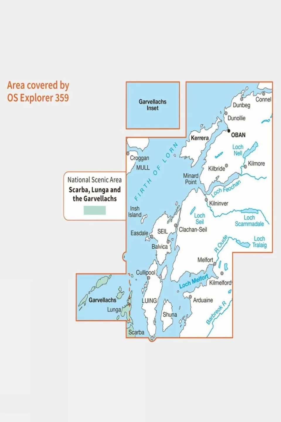 Active Explorer Map 359 Oban, Kerrera and Loch Melfort