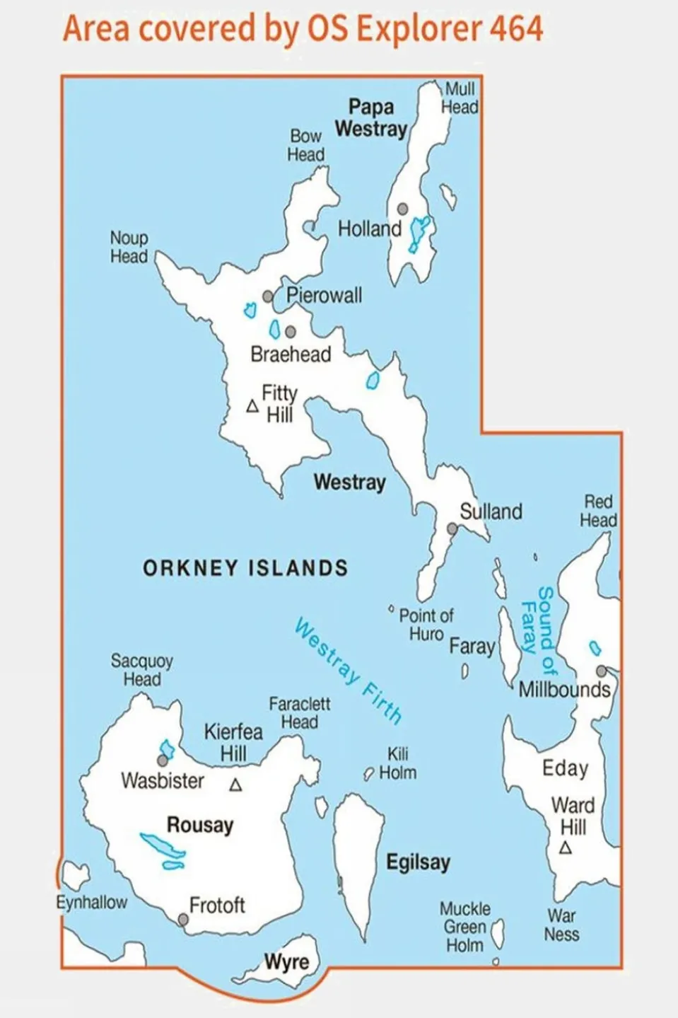 Active Explorer Map 464 Orkney - Westray, Papa Westray, Rousay, Egilsay and Wyre