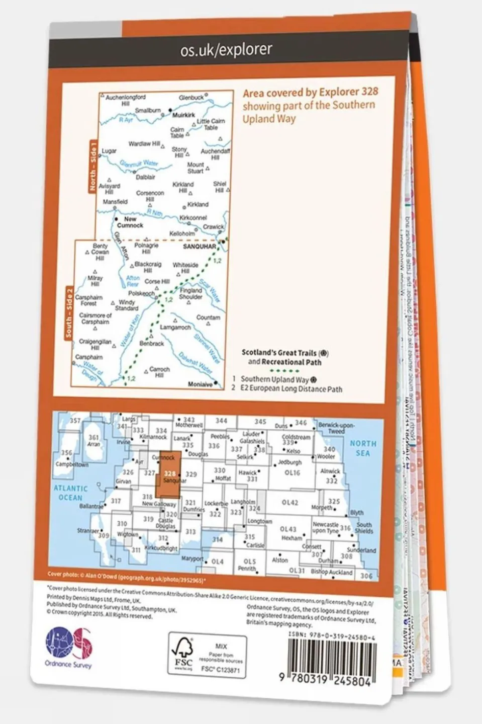 Active Explorer Map 328 Sanquhar and New Cumnock