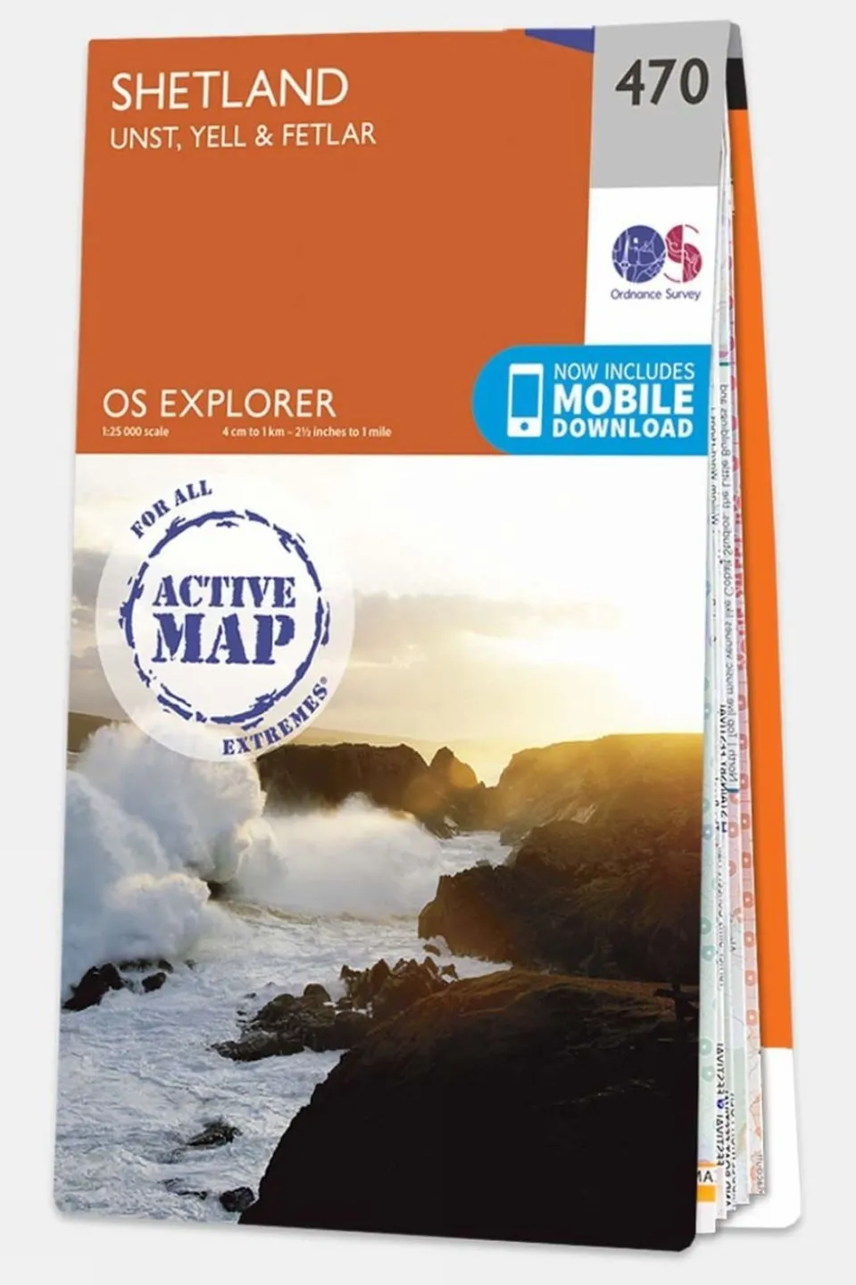 Active Explorer Map 470 Shetland - Unst, Yell and Fetlar