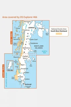 Active Explorer Map 466 Shetland - Mainland South