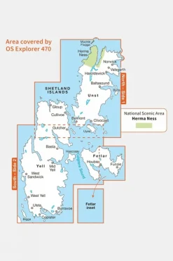 Active Explorer Map 470 Shetland - Unst, Yell and Fetlar