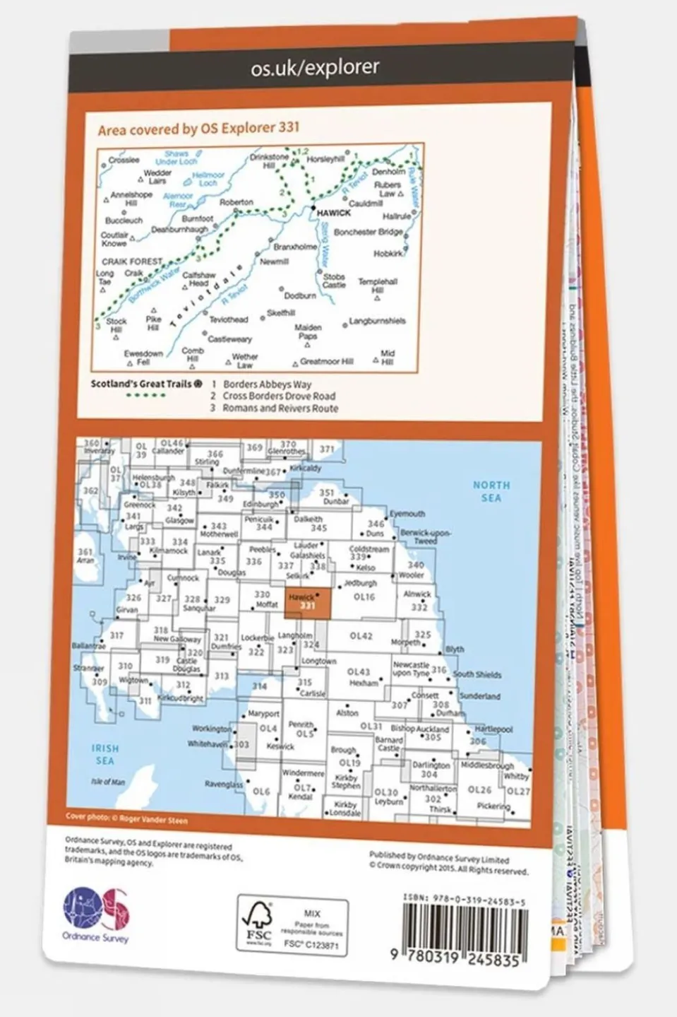 Active Explorer Map 331 Teviotdale South