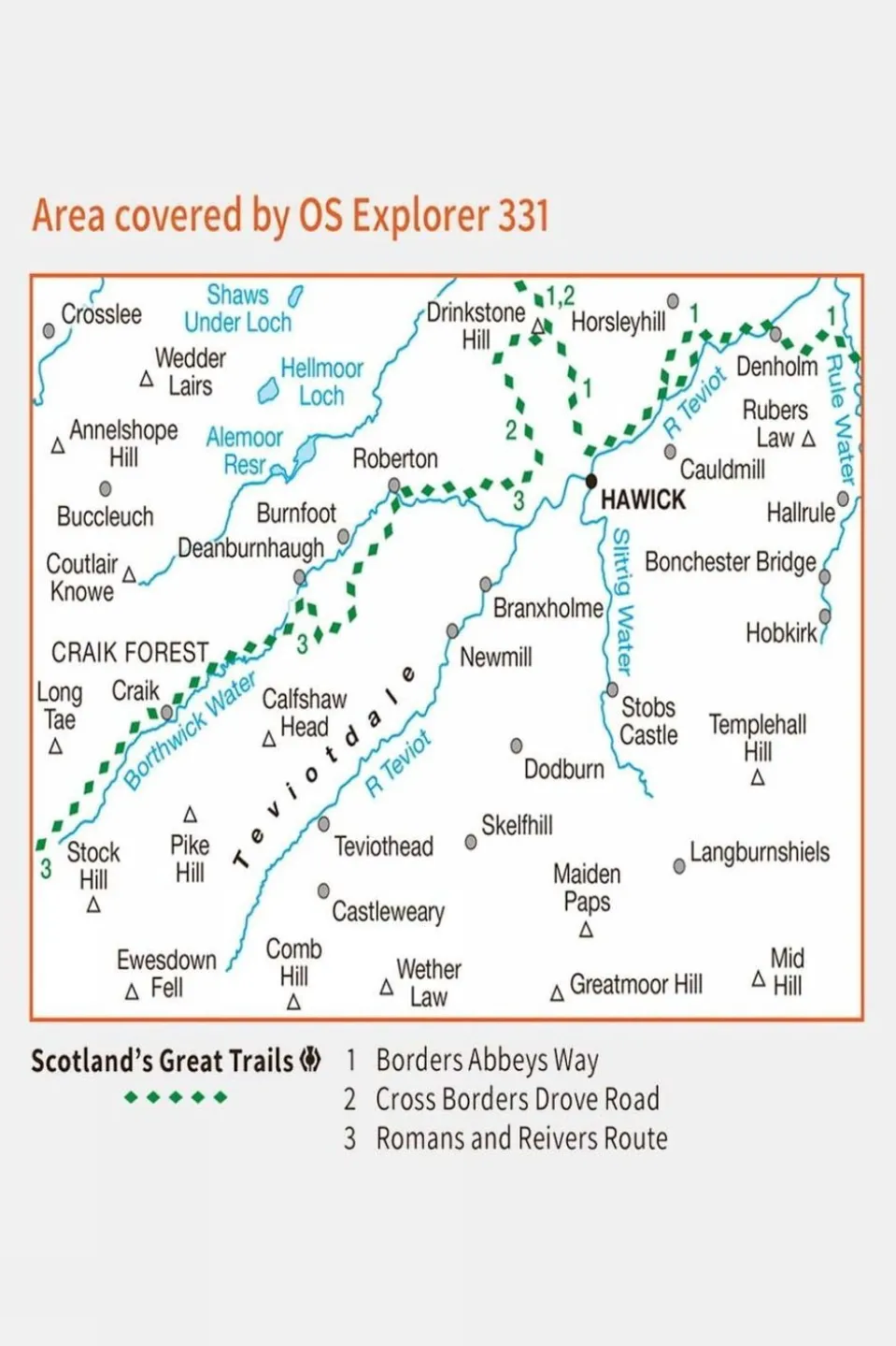 Active Explorer Map 331 Teviotdale South