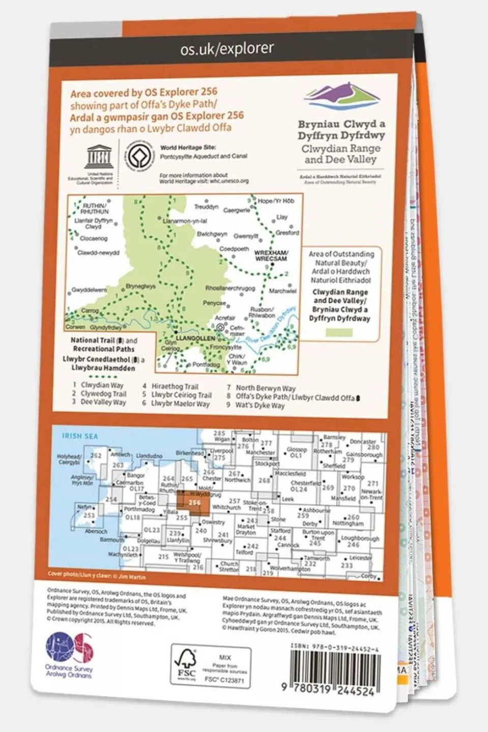 Active Explorer Map 256 Wrexham and Llangollen