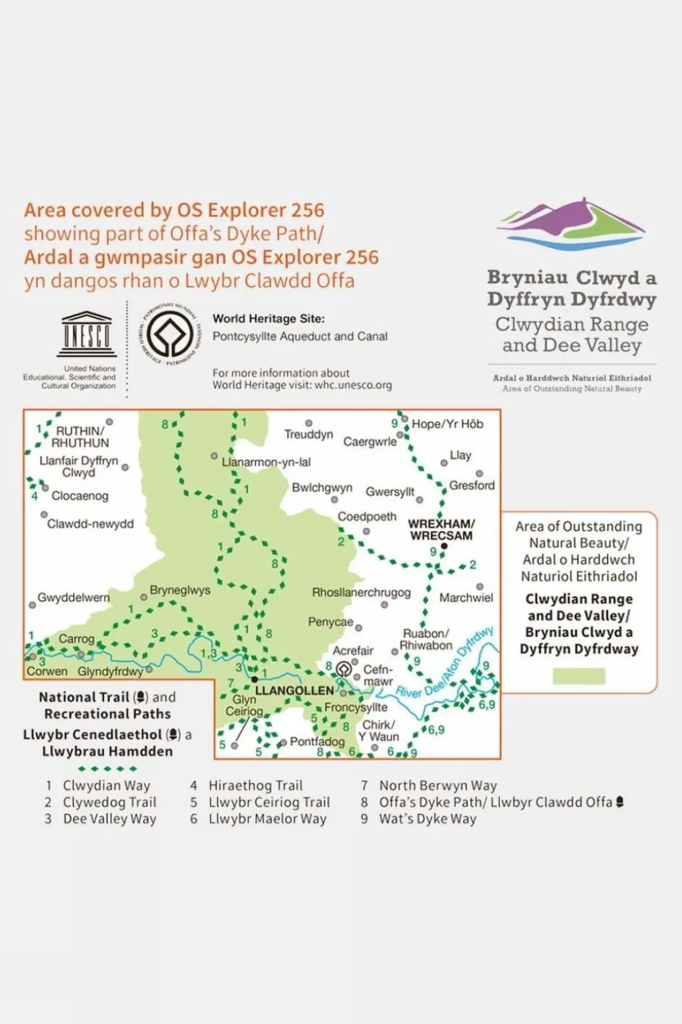 Active Explorer Map 256 Wrexham and Llangollen