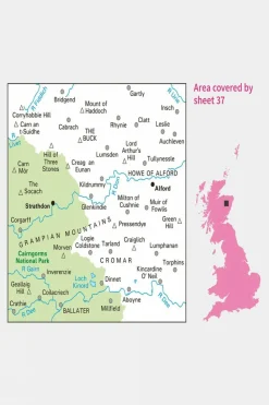 Active Landranger Map 37 Strathdon and Alford