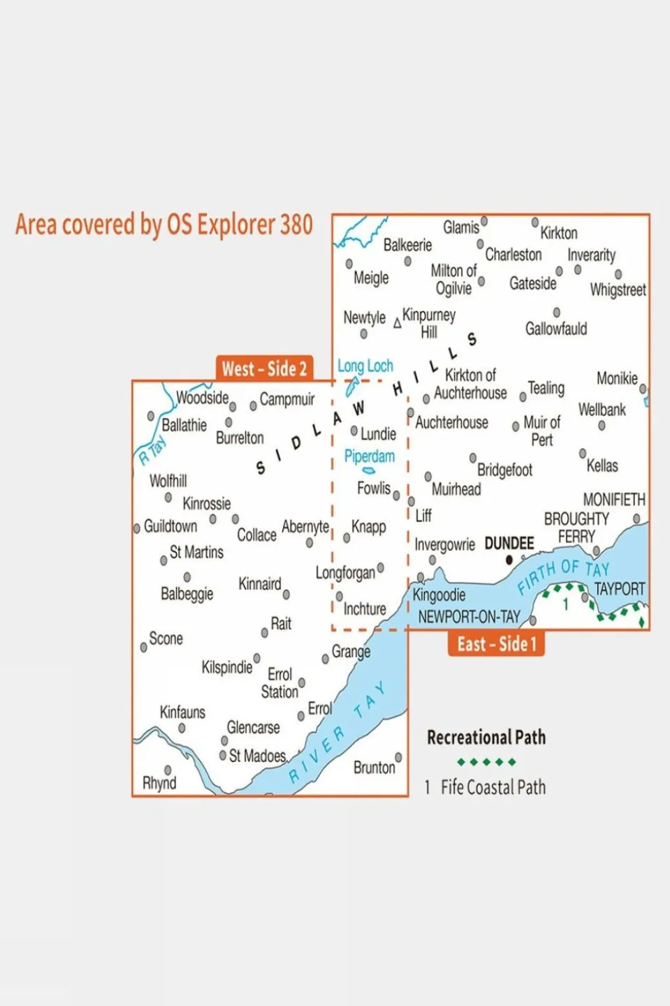 Explorer Map 380 Dundee and Sidlaw Hills