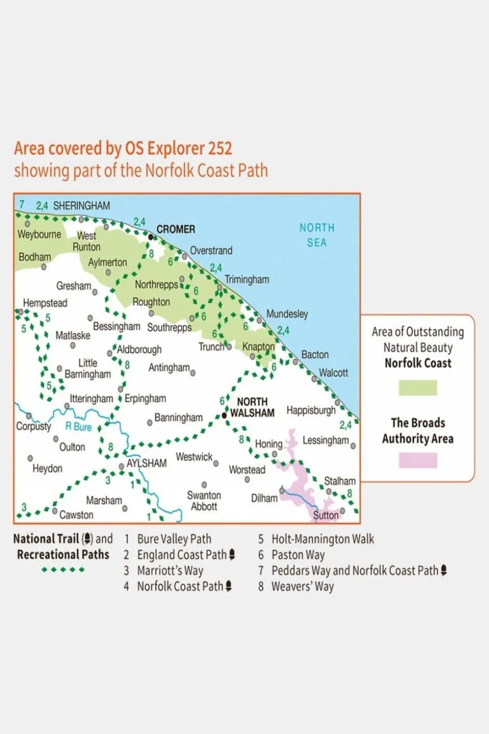 Explorer Map 252 Norfolk Coast East