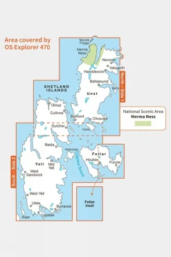 Explorer Map 470 Shetland - Unst, Yell and Fetlar