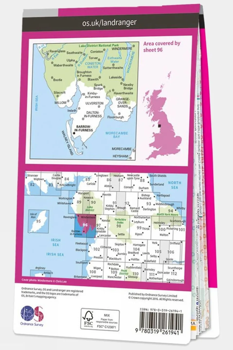 Landranger Map 96 Barrow-in-Furness and South Lakeland