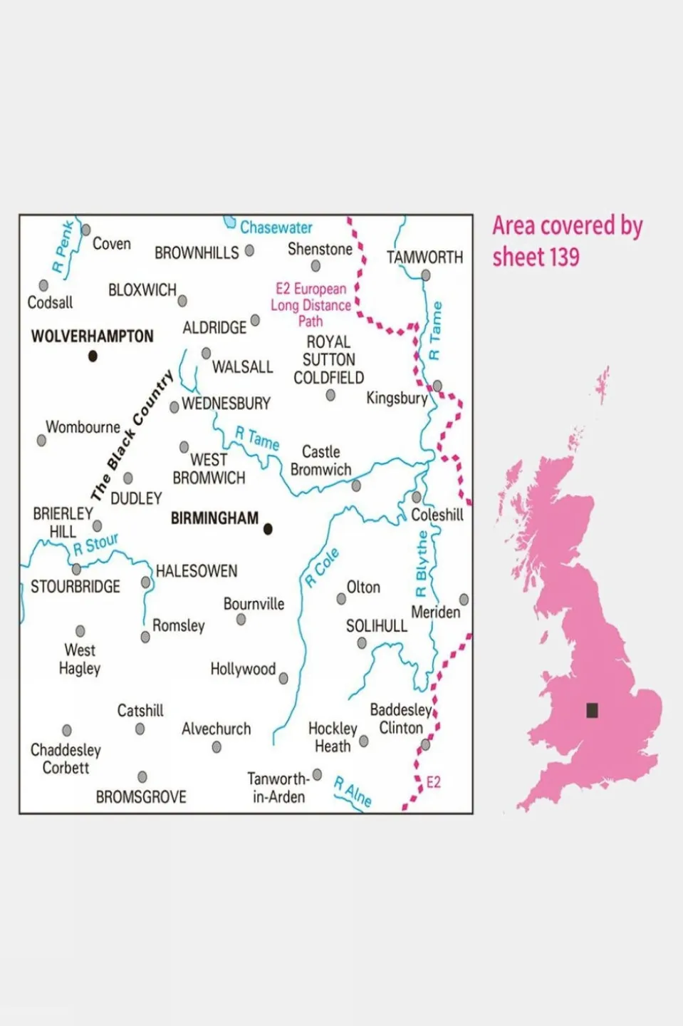 Landranger Map 139 Birmingham and Wolverhampton