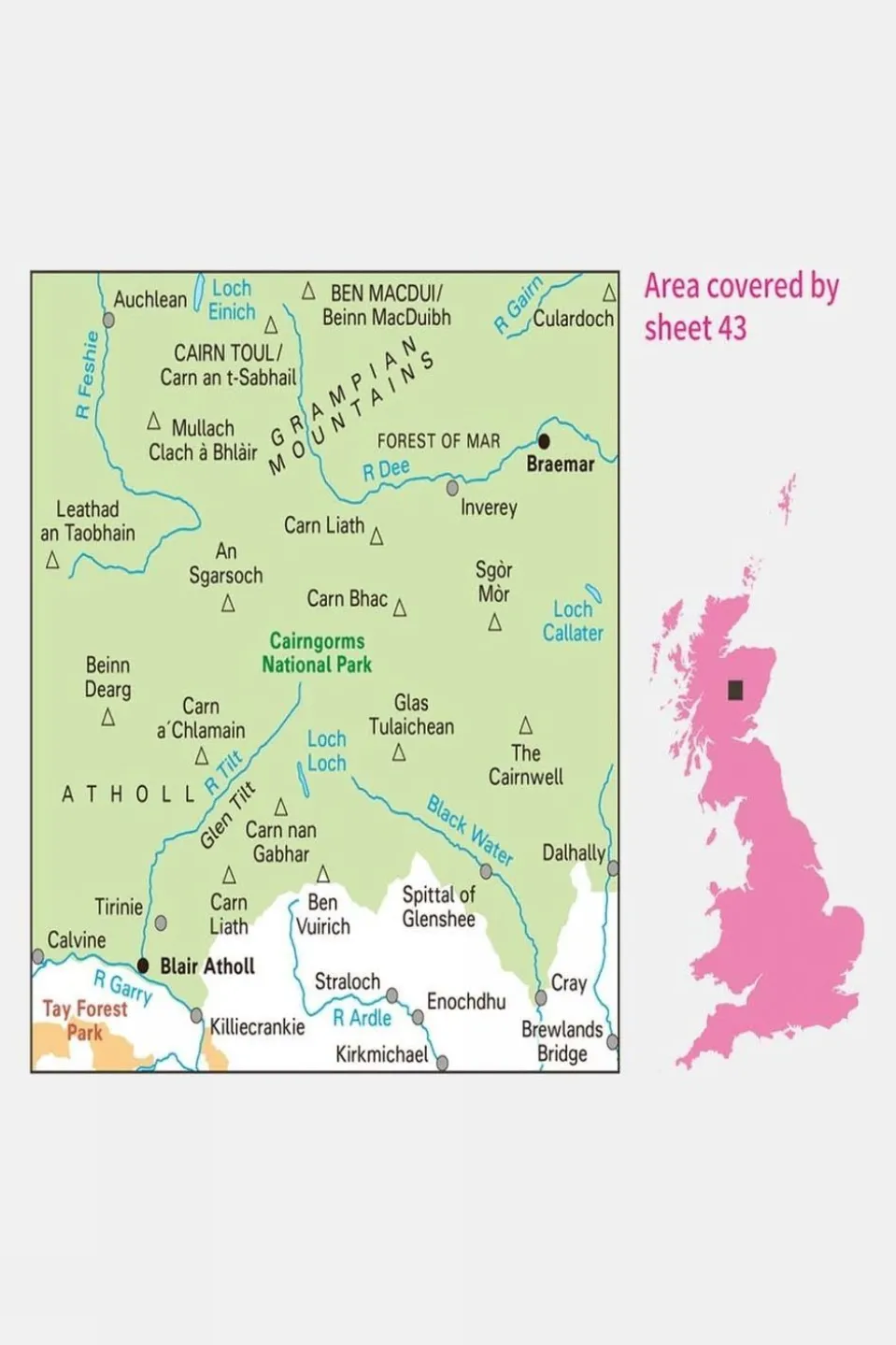 Landranger Map 43 Braemar and Blair Atholl