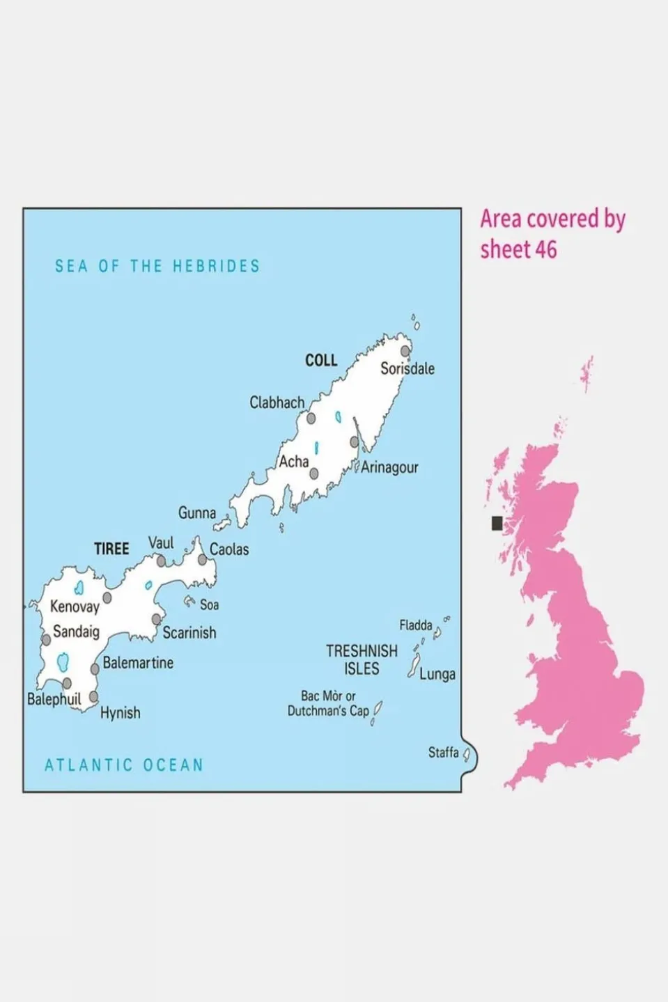Landranger Map 46 Coll and Tiree