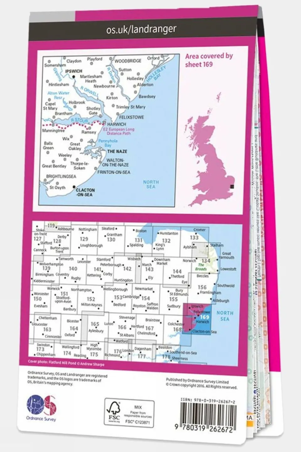 Landranger Map 169 Ipswich and The Naze