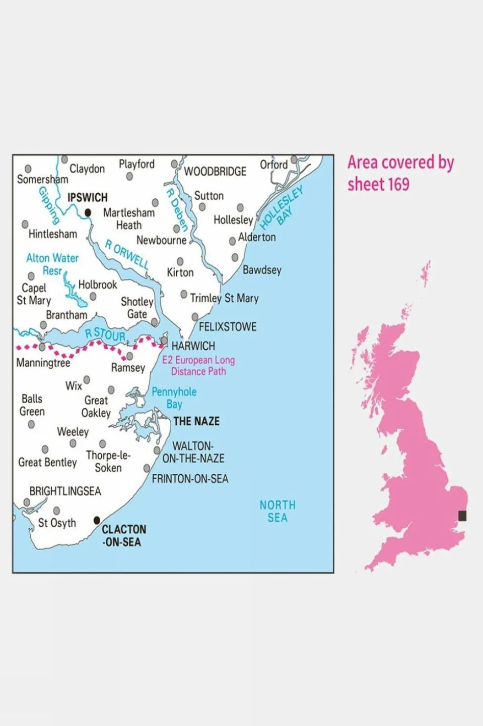 Landranger Map 169 Ipswich and The Naze
