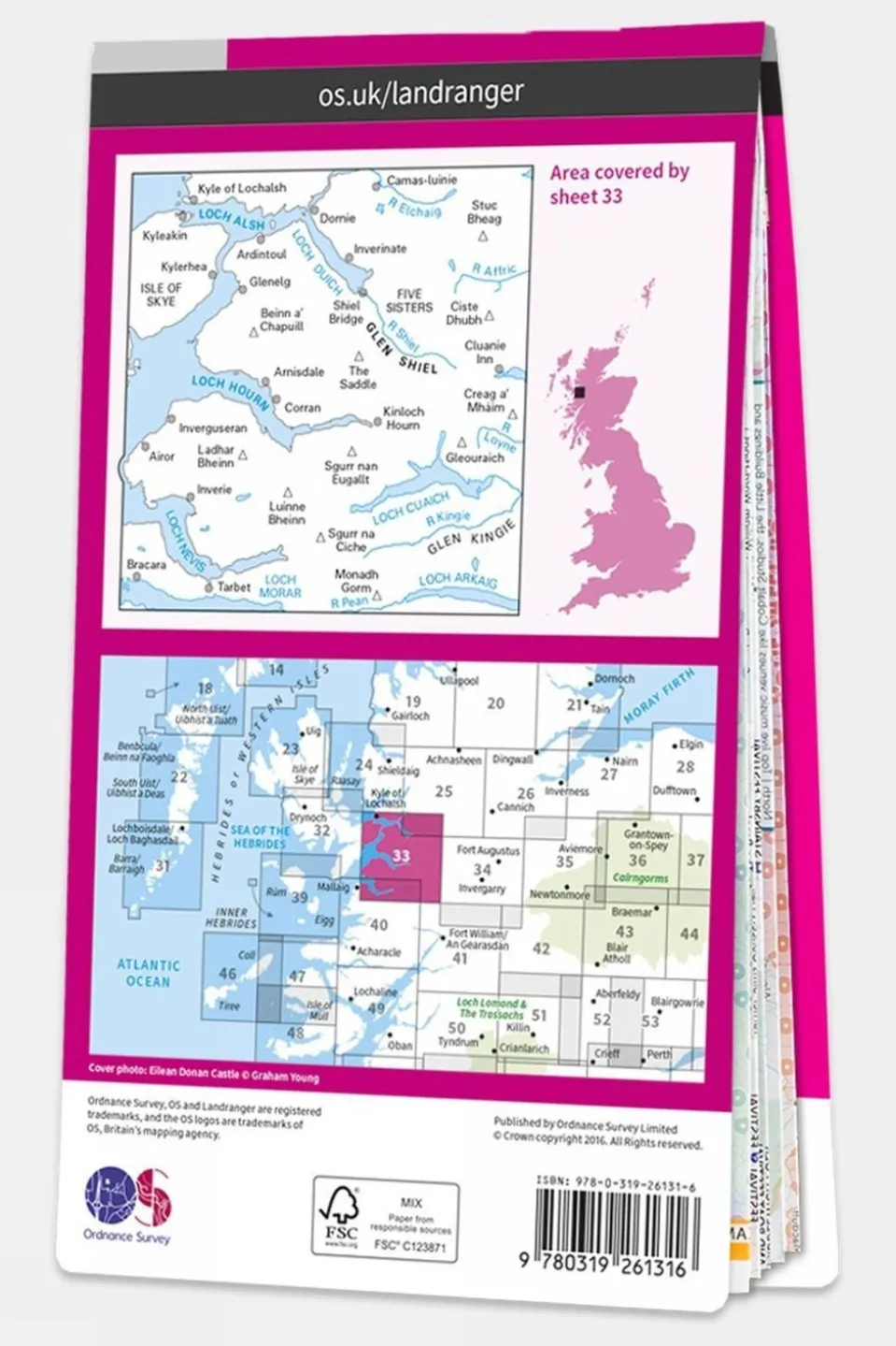 Landranger Map 33 Loch Alsh, Glen Shiel and Loch Hourn