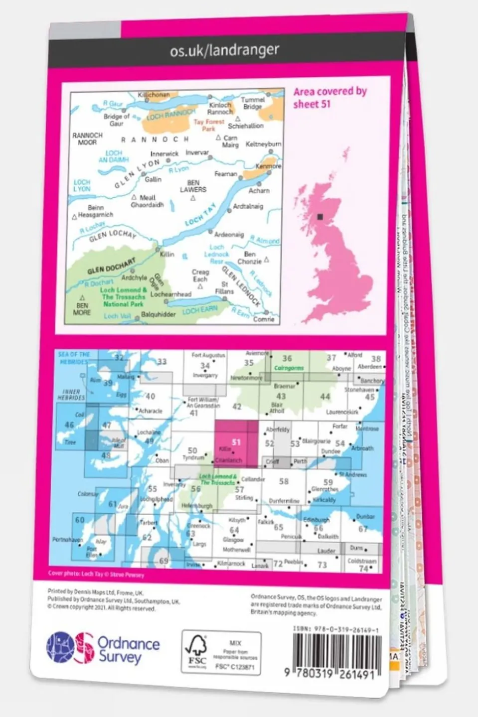 Landranger Map 51 Loch Tay and Glen Dochart