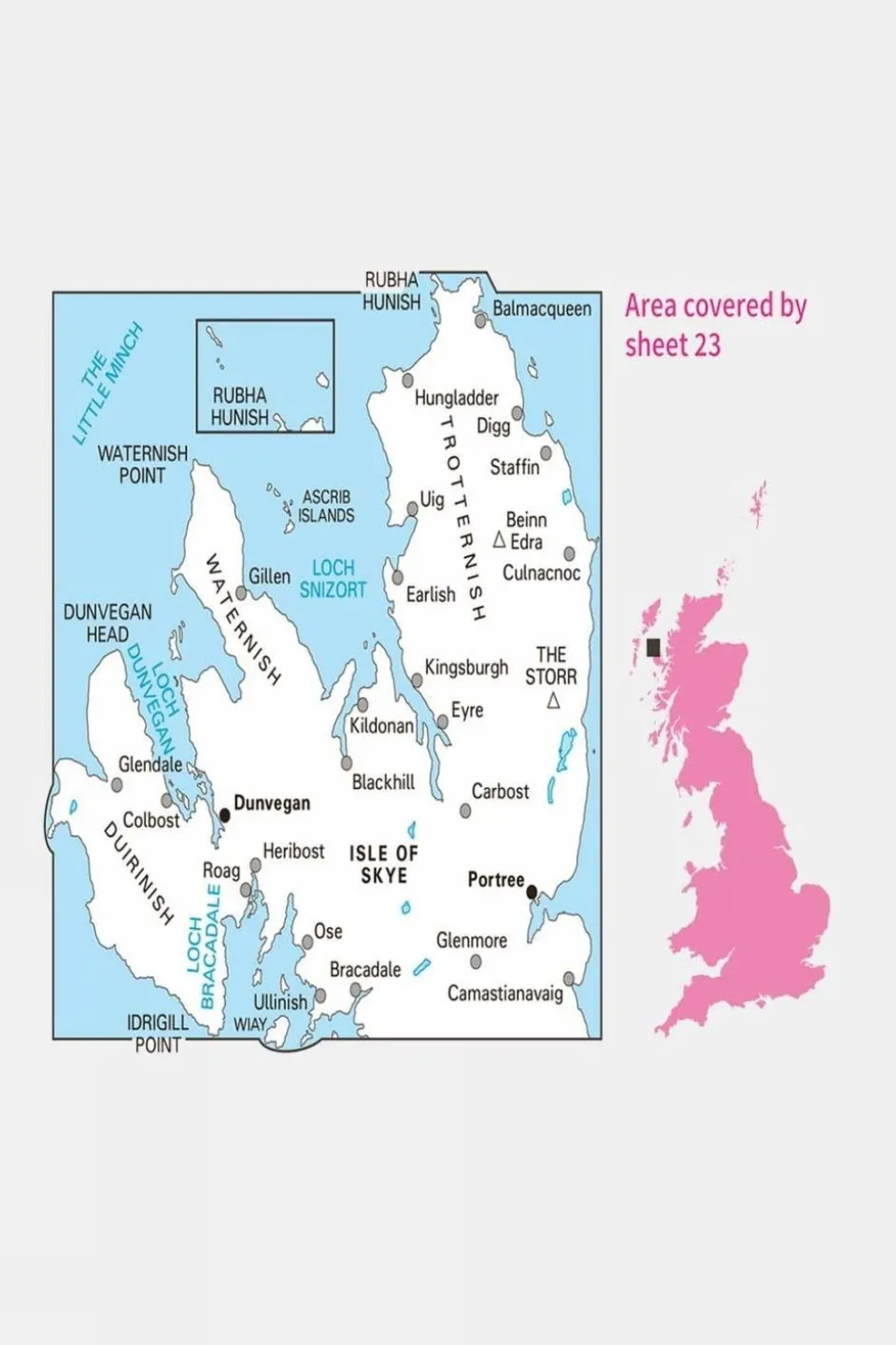 Landranger Map 23 North Skye