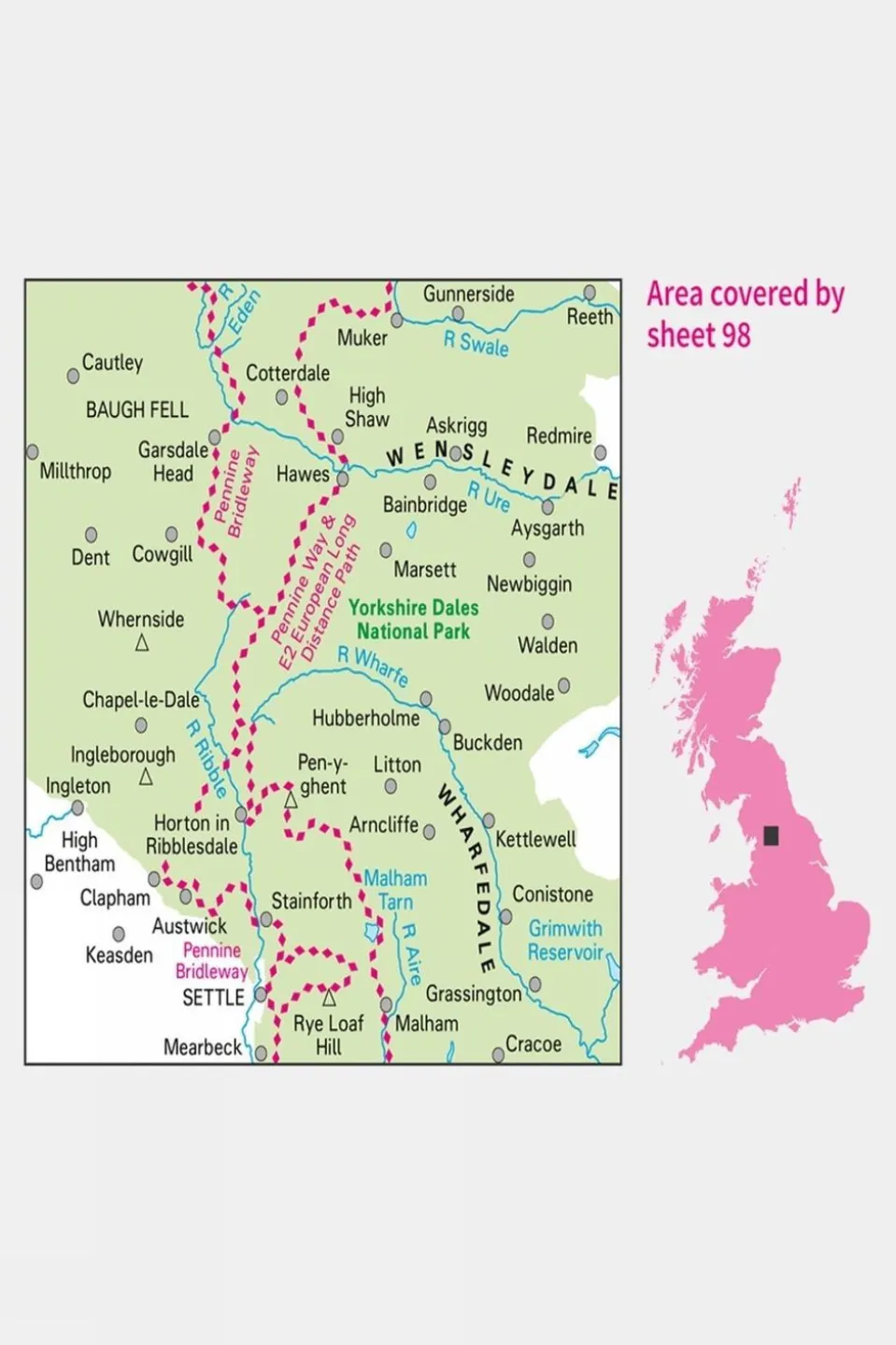 Landranger Map 98 Wensleydale and Upper Wharfedale