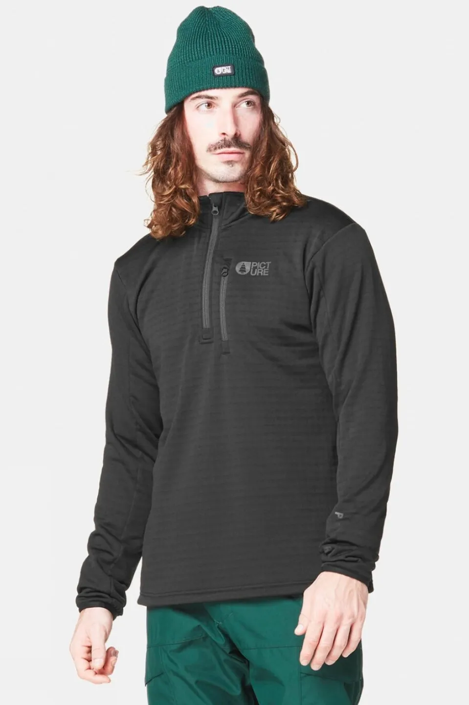 Mens Bake Grid Quarter Zip Fleece