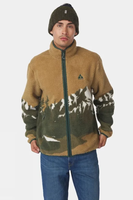 Mens Bjerg Landscape Full Zip Fleece