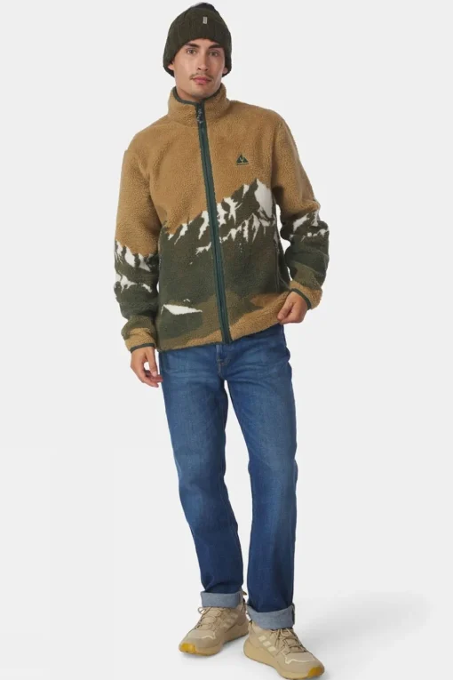 Mens Bjerg Landscape Full Zip Fleece