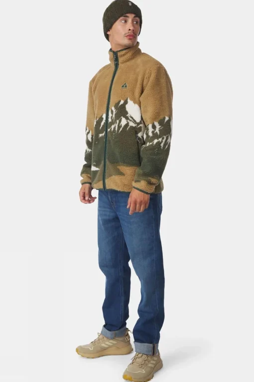 Mens Bjerg Landscape Full Zip Fleece
