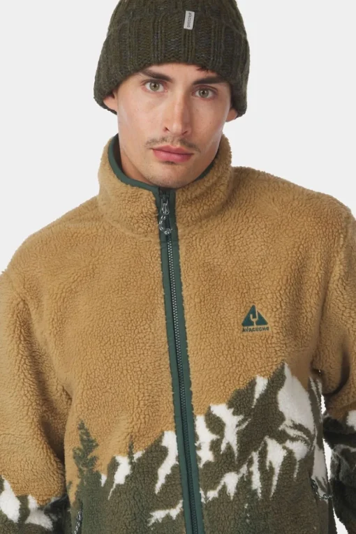 Mens Bjerg Landscape Full Zip Fleece