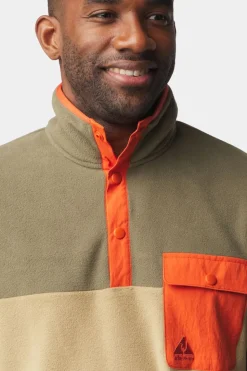 Mens Fitzroy Snap Fleece Top