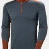 Mens Lifa Merino Midweight Half-Zip Base Layer Top