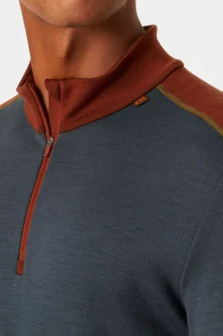 Mens Lifa Merino Midweight Half-Zip Base Layer Top