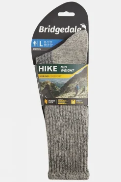 Mens Midweight Merino Comfort Crew Socks
