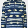 Mens Pehoe Printed Snap Half Zip Fleece
