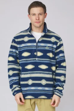 Mens Pehoe Printed Snap Half Zip Fleece