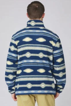 Mens Pehoe Printed Snap Half Zip Fleece