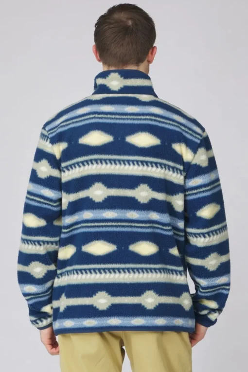 Mens Pehoe Printed Snap Half Zip Fleece