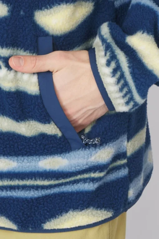 Mens Pehoe Printed Snap Half Zip Fleece