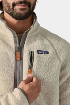 Mens Retro Pile Fleece Jacket