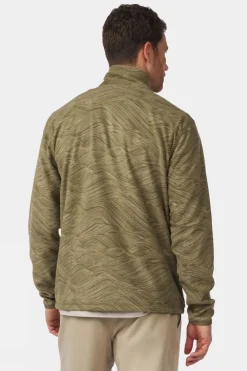 Mens Wave Printed Half Zip Fleece