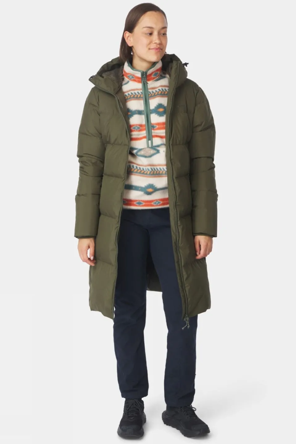 Womens Aarhus Recycled Long Down Jacket