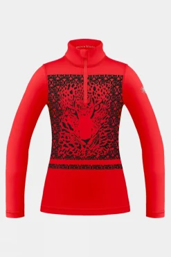 Womens Aleksandria Leopard Half Zip Fleece