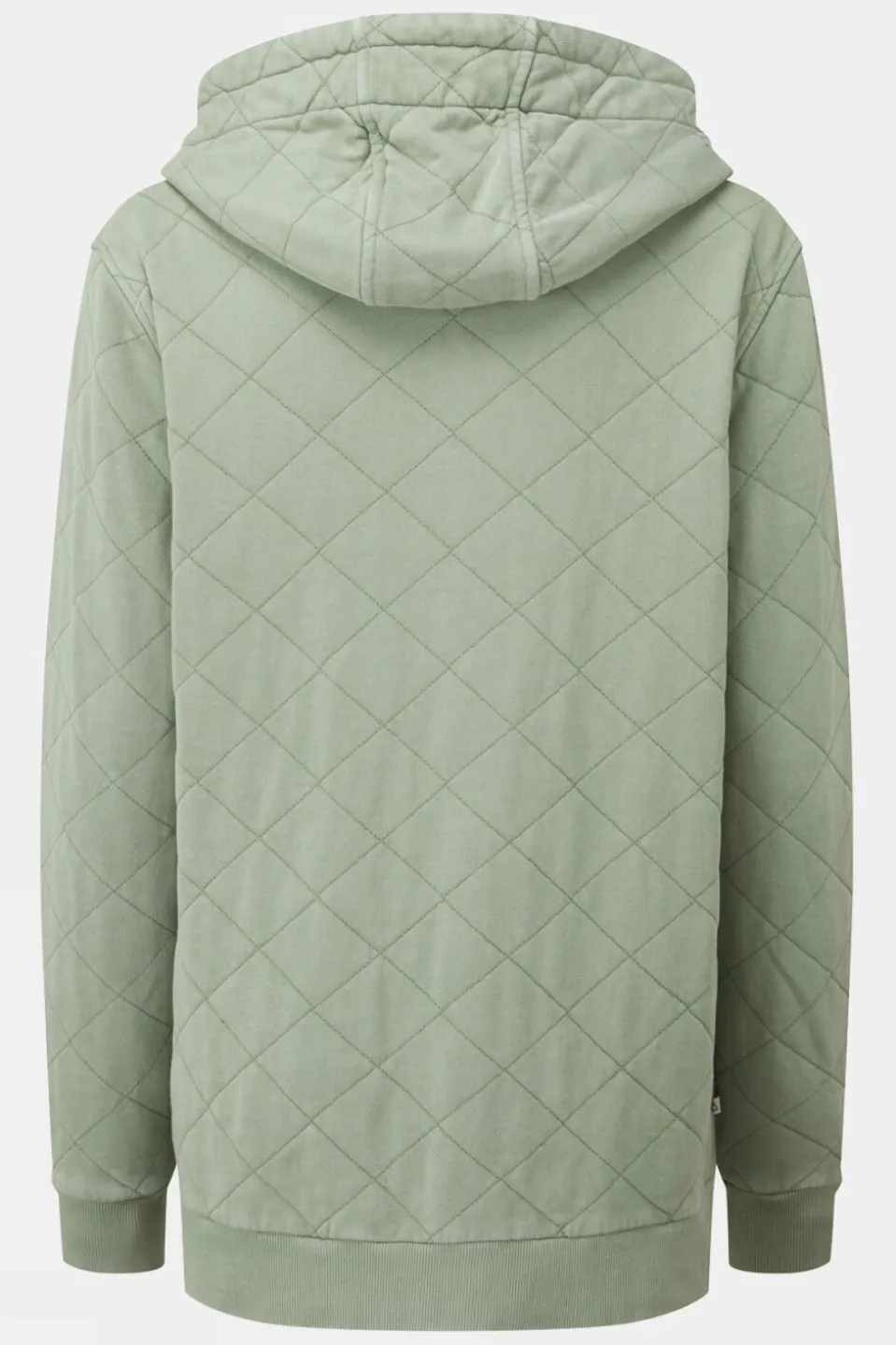 Womens Clementine Recycled Quilted Popper Up Hoodie