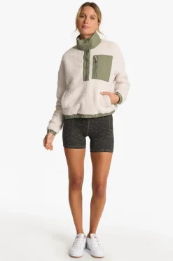 Womens Cozy Sherpa Popover Fleece